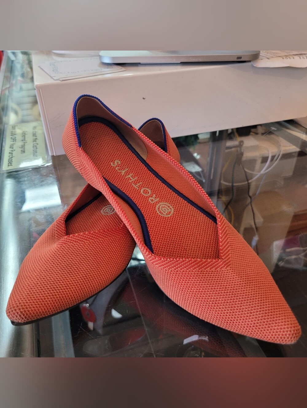 Rothy's The Point Women'sSize 9 US Persimmon PointedToe Slip on Flats